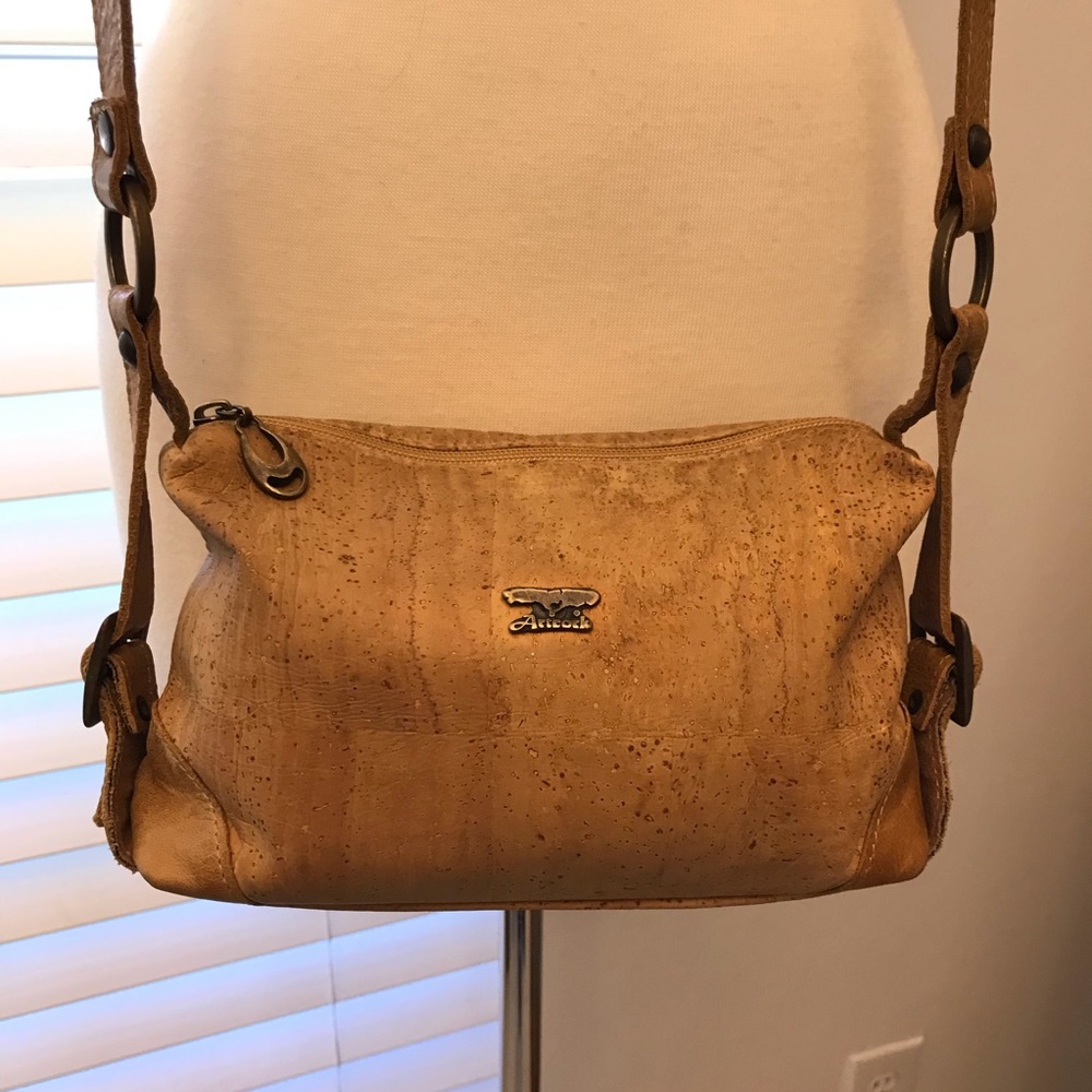 Artcork Leather Cork Looking Crossbody Bag